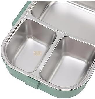 Alternative view of 1100ml Lunchbox Tek Katlı Çelik Sefer Tası Kaseli Yemek Kutusu (Turkuaz)