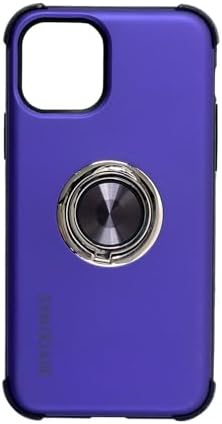 iPhone 11 Pro Max Mat Yüzey Halka Standlı Kılıf Ring Holder Parmak Tutuculu Darbe Emici Koruyucu Kapak Mor - Görsel 2