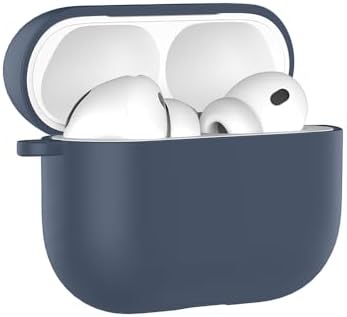 PSR Aksesuar AirPods Pro 3 Uyumlu Silikon Kılıf – Darbe ve Çizilme Koruyucu, Soft Touch Silikon, Kablosuz Şarj Destekli, Taşıma İpi Slotlu (Lacivert) - Görsel 2
