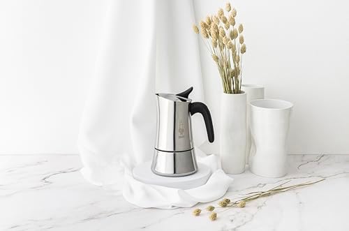 - Moon Exclusive: 4 Cups Ocak Üstü Espresso Pişirici - 170ml - Gümüş Renk - Paslanmaz Çelik Gövde - Patentli Güvenlik Valfi - Tüm Ocak Türleri İçin Uygundur (İndüksiyon Dahil)