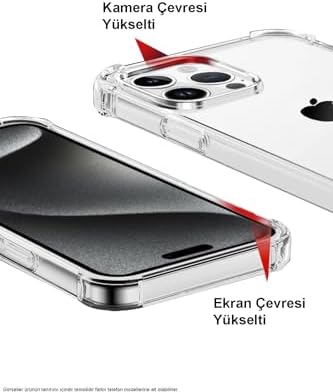 Apple iPhone 15 Plus Kapak Kamera Bölümü Açık Antişok Airbag Köşe Korumalı Silikon Şeffaf Kılıf - Görsel 3