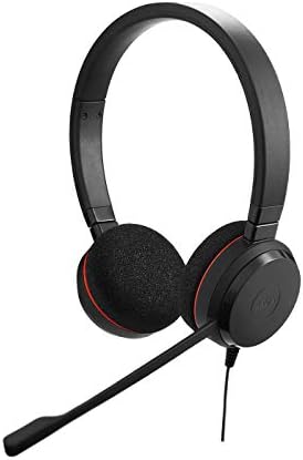 Evolve 20 Stereo Kulaklık – Microsoft Sertifikalı Kulaklıklar VoIP Softphone için Pasif Gürültü Önleyici – USB C Kontrollü – Siyah - Görsel 3