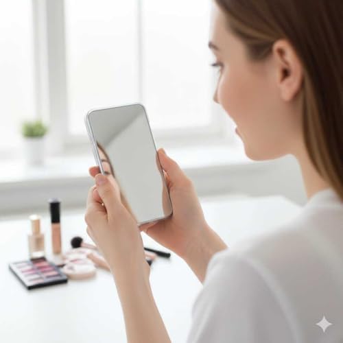 Galaxy A73 İle Uyumlu Yüksek Kalite Özel Üretim Aynalı Kamera Koruma Çıkıntılı Parlak Kapak Telefon Kılıfı Kılıf-SZR02 - Görsel 3