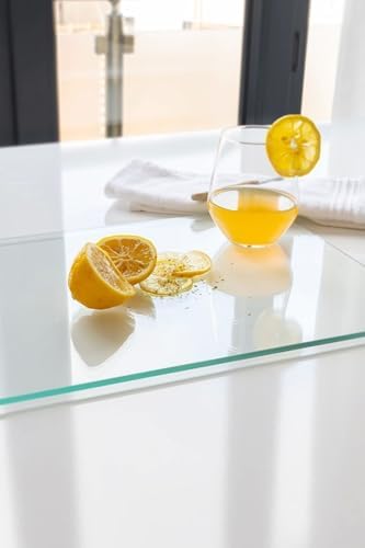 Cam Kesme Tahtası Ve Sunum Tablası Natural Saydam 20 X 30 Cm