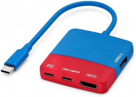 Nintendo Switch ile Uyumlu USB-C Video Capture ve Docking Station, 4-in-1 PD 100W Hızlı Şarj, 1080/60Hz Capture-out, 4K Loop-out, USB 3.2 Veri Transferi | ZR1282 - Görsel 3