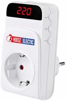 Alternative view of PROTEX-R Dijital Voltaj Koruyucu Priz - Ayarlanabilir Alt/Üst Limit (140V-280V), 16A Akım Korumalı Priz, 5 Sn / 3 Dakika Gecikme Seçenekli, LED Ekranlı Kombi, Buzdolabı ve TV Koruyucu (1)