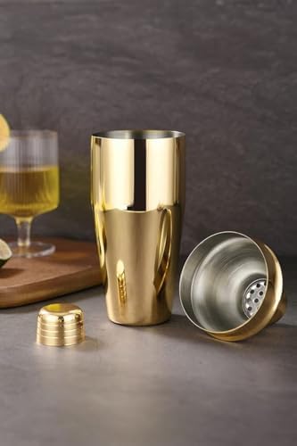 Komple Çelik Gold 700 ml Shaker Kokteyl Hazırlama Kabı Bardağı cin343sr - Görsel 3