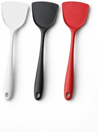 Silikon Yumurta ve Krep Çevirme Aparatı Isıya Dayanıklı Yanmaz Yapışmaz İnce Esnek Tava Aparatı BPA Free Çizmez Teflon Uyumlu Ergonomik Saplı Asorti Renk - Görsel 3