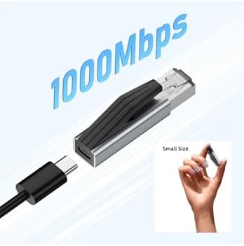 USB-C to Ethernet Adaptör, RJ45 Gigabit Ağ Dönüştürücü, 1000Mbps, CAT6 Uyumlu, Mac Pro Tablet Laptop için Ethernet - Görsel 2