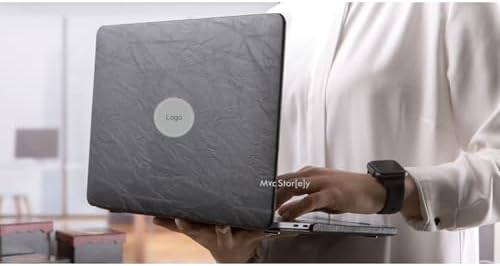 MacBook Air M1 Kılıfı A2337 A2179 A1932 Uyumlu Premium Deri Kaplama Hard Case 13.3 İnç Sert Koruyucu Kapak Siyah - Görsel 2