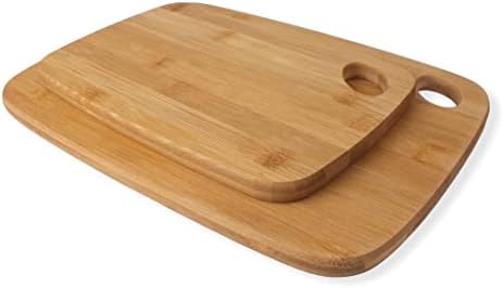 2'li Bambu Kesme Tahtası Dikdörtgen Özel Tasarım, Bambu Kesme Tahtası - Büyük 33x24x1cm Küçük 28x20x1cm - Görsel 3