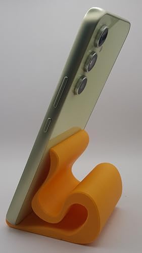 Fandora Dekoratif Dalgalı Telefon ve Tablet Standı - 11 inç Uyumlu Masaüstü Tutucu - iPhone, iPad, için Üniversal Hafif Ofis Aksesuarı - Modern ve Şık Kıvrımlı Tasarım Telefon Dayama Aparatı