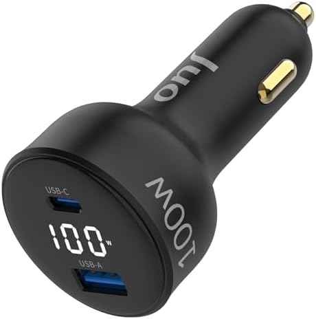 100W Led Ekranlı Type-C + USB-A Araç Şarj Aleti iPhone & Android & Notebook Araç içi Şarj Cihazı