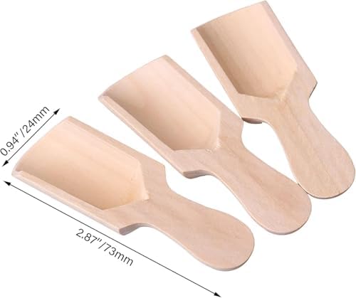 Alternative view of Ahşap Baharat Kaşığı, Doğal Ahşap Malzeme, 6,5x2,3 cm, 6 Adet
