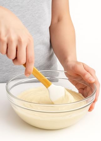 5’li Silikon Spatula Seti Bambu Saplı Mutfak Gereçleri Isıya Dayanıklı Yapışmaz Hamur Karıştırıcı Pasta Fırçası Kaşık Spatula Seti Kolay Temizlenen Sağlıklı Pişirme Araçları (Bej)