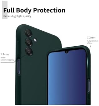 Alternative view of Galaxy A55 ile Uyumlu Kadife İç Yüzeyli Kamera Korumalı Şok Emici Silikon Kılıf – Koyu Yeşil