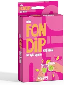 Fondip Mini Kız Kıza, İçki Oyunu, 55 Kartlı, Arkadaş Geceleri için Eğlenceli Kart Oyunu Kutu Oyunu