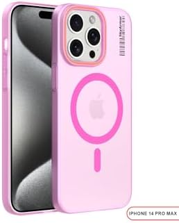 Magsafe Mat Sert KLEİN Kılıf Pembe iPhone 14 Pro Max ile uyumlu