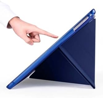 Galaxy Tab S9 Fe Plus 12.4" ile Uyumlu Kalem Bölmeli Uyku Modlu Silikon Kapak Kılıf, Lacivert - Görsel 3