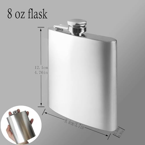 Alternative view of Perlotus 8 Oz 235 cc Paslanmaz Çelik Cep Matarası Taşınabilir İçecek Saklama Kabı(Huni Dahil)