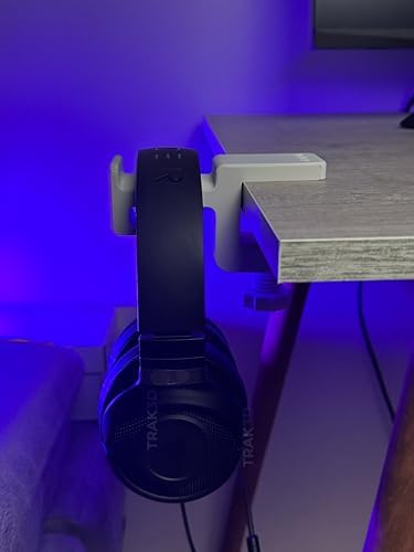 Premium Beyaz Masa Kenarı Kulaklık Standı – Shadow Edition V6 (Yeni Versiyon) | Kaydırmaz Keçeli, Ergonomik ve Güçlendirilmiş