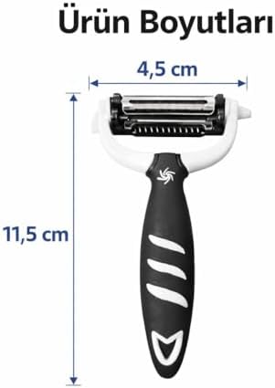 Profesyonel Paslanmaz Çelik Sebze Meyve Soyucu Ergonomik Tutma Saplı Kaymaz Kabuk Soyacağı Patates Havuç Elma Salatalık Kabak İçin Çok Amaçlı Dayanıklı Keskin Mutfak Soyma Aparatı