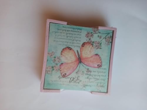 Bardak Altlığı, Ahşap 6’lı Set – Desenli, Masa Koruyucu, Dekoratif (B)