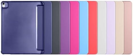 ile uyumlu SM11-TB330FU Kılıf Kalem Koyma Bölmeli Stand Olan Uyku Modlu Suni Deri Yarı transparan Arka Yüzey Attravtive Smart Cover Lavanta