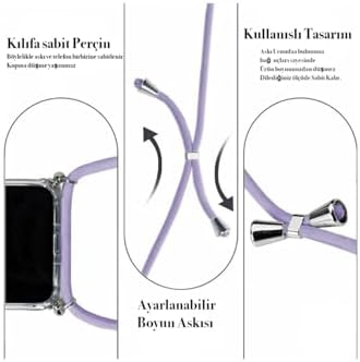 Apple Iphone 11 Pro Kılıf Boyun Omuz Askılı Ipli Anti Şok Köşe Korumalı Şeffaf Silikon Kmp ile uyumlu - Görsel 3