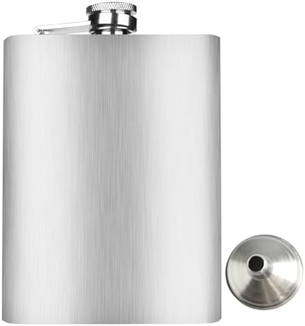 Perlotus 8 Oz 235 cc Paslanmaz Çelik Cep Matarası Taşınabilir İçecek Saklama Kabı(Huni Dahil)