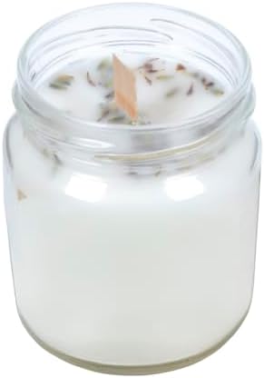 Alternative view of Lavanta Kokulu Taneli Dekoratif Ahşap Fitil 200 ml Kutulu Hediyelik Kavanoz Mum