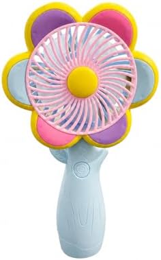 Mini El Fanı USB Şarjlı Type-C Bağlantılı 3 Kademeli Taşınabilir Elektrikli Fan Masaüstü ve El Tipi Kullanım Renk Serinletici Fan Mavi Pembe Sarı Papatya - Görsel 3
