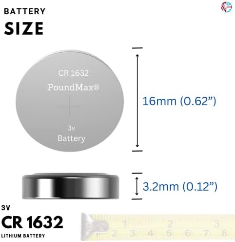 Alternative view of PoundMax 5 adet CR1632(DL1632) 3V Düğme Pil (Akıllı ev aletleri,araba anahtarları,terazi,uzaktan kumanda,bilgisayar anakartları için