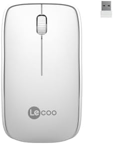 WS208 Kablosuz 1200DPI 3 Tuşlu Sessiz PC, Mac, Dizüstü Bilgisayar için, USB Mini Alıcı ile Optik Mouse Beyaz - Görsel 2