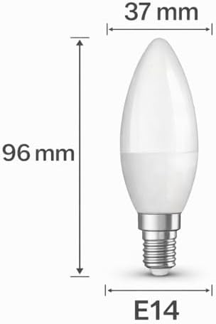 Alternative view of LED Mum Ampul 4.9W (40W Eşdeğer) E14 Duy 470 Lümen – Dekoratif LED Ampul – Dim Edilemez – Enerji Tasarruflu – Avize ve Aplik Uyumlu – 4’lü Paket (Sarı 2700K)
