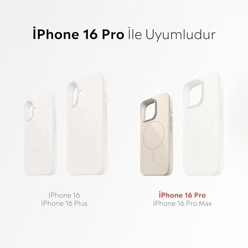 iPhone Kablosuz Şarj İle Uyumlu Sert Mika Çizilmeye Dayanıklı Koruyucu Kılıf İnce Form Mikrofiber Kaplama (Çöl, iPhone 16 Pro) - Görsel 3