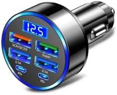 Dijital Ekran Araç Şarj Cihazı 4 USB, 3.1A, QC9.0, 55W, Hızlı Şarj, PD, - Görsel 3