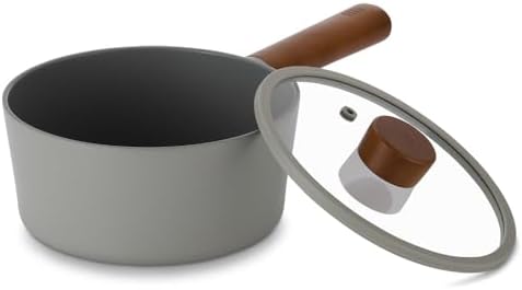 CAM KAPAKLI ALÜMİNYUM DÖKÜM SOS TENCERESİ 18CM GRİ