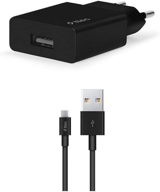 Alternative view of Akıllı Şarj Cihazı Seyahat Şarj Aleti 2.1A Micro USB Kablolu (Siyah)