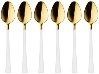 Alternative view of 6 Adet Çay Kaşığı Seti, 18/10 Paslanmaz Çelik, Gold Beyaz, 11 cm, 70 gr