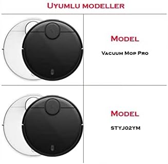 Alternative view of , 7 Parça  Pro ile Uyumlu Siyah Yan Fırçalı Ultra Set, Xiaomi  P Stytj02ym Viomi V2 Viomi V2 Pro Viomi V3 Viomi Se ile Uyumlu Siyah Yan Fırçalı Ultra Set