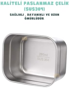 Alternative view of 1000ml Lunchbox Tek Katlı 5 Bölmeli Çelik Sefer Tası Yemek Kutusu (Koyu Yeşil)