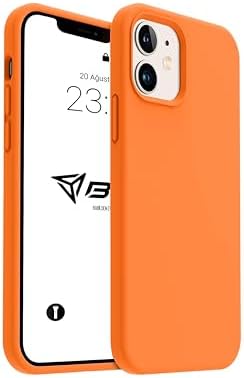iPhone Kılıf İnce Sıvı Silikon 3 Katmanlı Tam Kaplamalı Yumuşak Jel Kauçuk Kılıf Kapak (Parlak Turuncu, iPhone 11) - Görsel 2