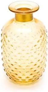 Alternative view of Gold Boyunlu Amber Cam Vazo (15 cm)