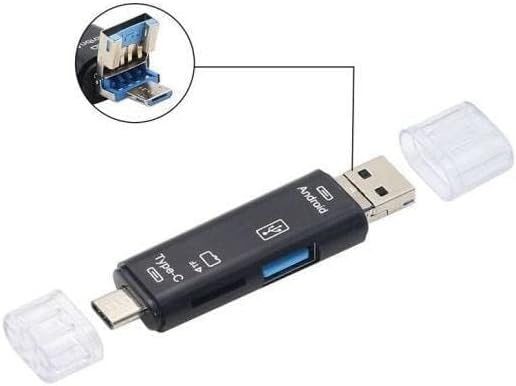 PX-5068 3 in 1 Type-C ve Micro USB OTG Micro SD Kart Okuyucu, TF Hafıza Kartı Çevirici Adaptör, Android Telefon Tablet USB-C Veri Aktarım Dönüştürücü - Görsel 3