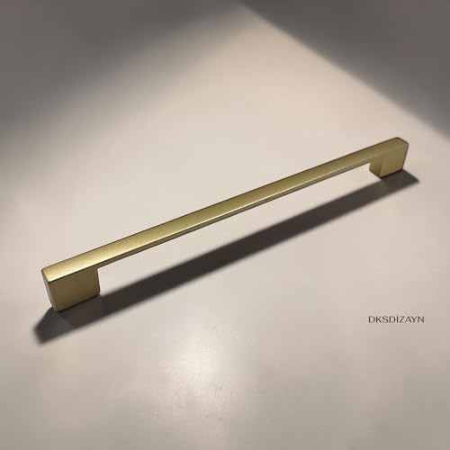 Alternative view of 5 ADET Nergis Mat Altın Dolap Kulpu – 4 Delikli Çift Ölçülü Metal Mobilya Kulpu (96–128/160–192/224–256 mm) (96-128mm)