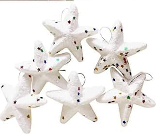 Alternative view of 6 Adet Lüx Set Ağacı Süslemeleri Topları Topu Yıldız Yılbaşı Süsleri 6 cm Yeşil Yılbaşı Ağacı Süsü Beyaz
