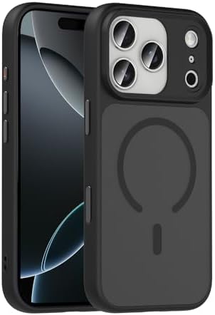 Alternative view of Senon Apple iPhone 17 Pro Max İçin Kılıf Mat Arka Yüzey Magsafe Uyumlu Şarj Özellikli Zore Flet M-safe Kapak (Siyah)