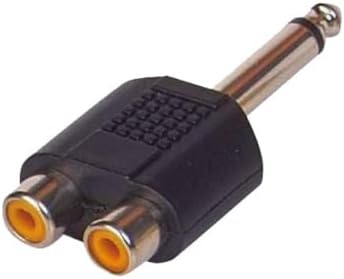 Alternative view of 6.3 mm mono rca çevirici 2 rca gitar jack çevirici 2x rca 6.3 mm mono jack