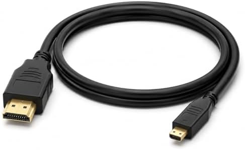 PX-1121-10 Micro HDMI to HDMI Kablo, 10 Metre 1080P Full HD Hdmi Görüntü ve Ses Aktarım Kablosu, Micro Hdmi Type-D Kamera Tablet Mini Laptop Raspberry Pi TV Monitör Projeksiyon Bağlantı Kablosu - Görsel 3